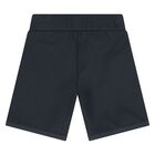 Younger Boys Navy Blue Logo Shorts, 2, hi-res