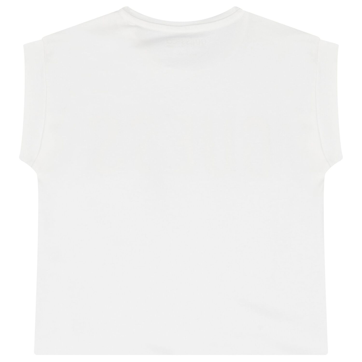 Girls White Cotton Logo T-Shirt, 1, hi-res image number null