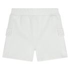 Younger Girls Pink & White Bag Shorts Set, 1, hi-res