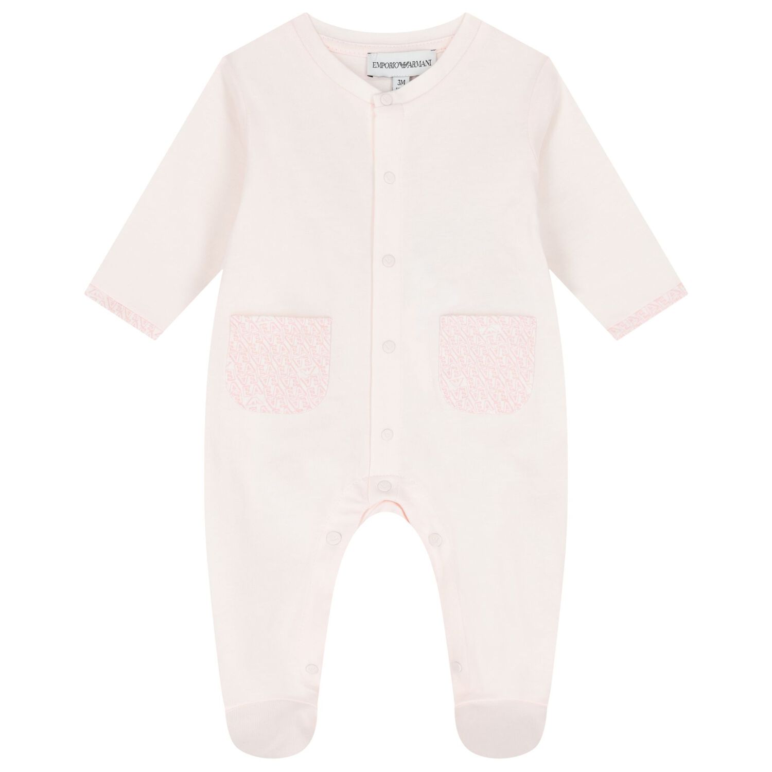 Baby Girls Pink Logo Babygrow Set, 6, hi-res