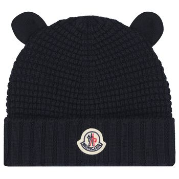 Baby Boys Navy Blue Logo Beanie Hat