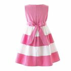 Girls Pink & White Dress, 1, hi-res