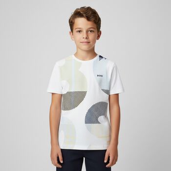 Boys White Logo T-Shirt