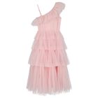 Girls Pink Sequin Embellished Tulle Premiere Princess Dress, 1, hi-res