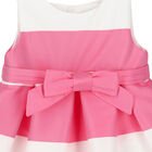 Younger Girls Pink Striped Dress, 1, hi-res