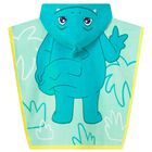 Baby Boys Turquoise Crocodile Hooded Towel, 2, hi-res