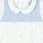 Baby Boys White & Blue Bodysuit, 1, hi-res