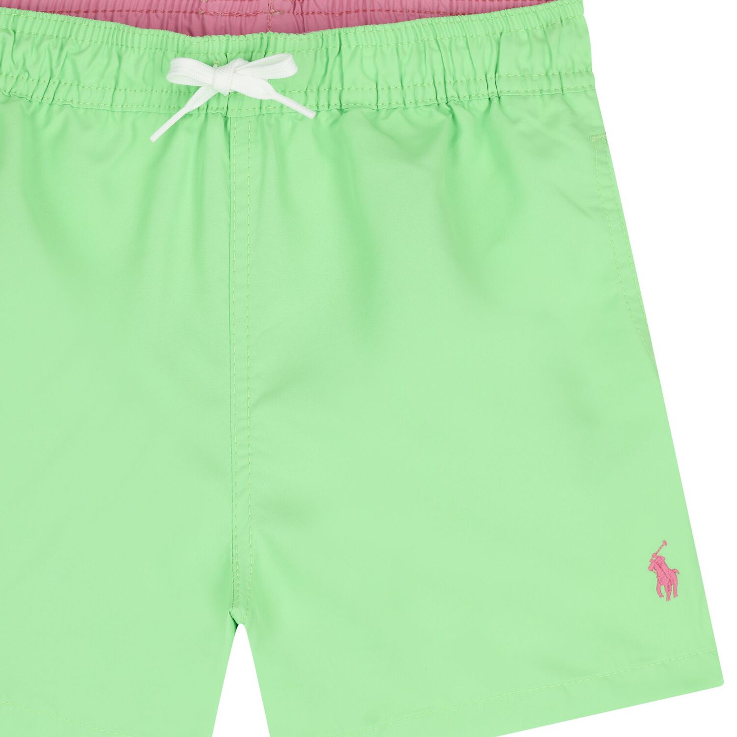 Boys Green Logo Swim Shorts, 1, hi-res