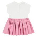 Baby Girls Pink & White Logo Dress Set, 1, hi-res