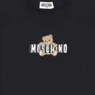 Girls Black Teddy Bear Logo T-Shirt, 5, hi-res