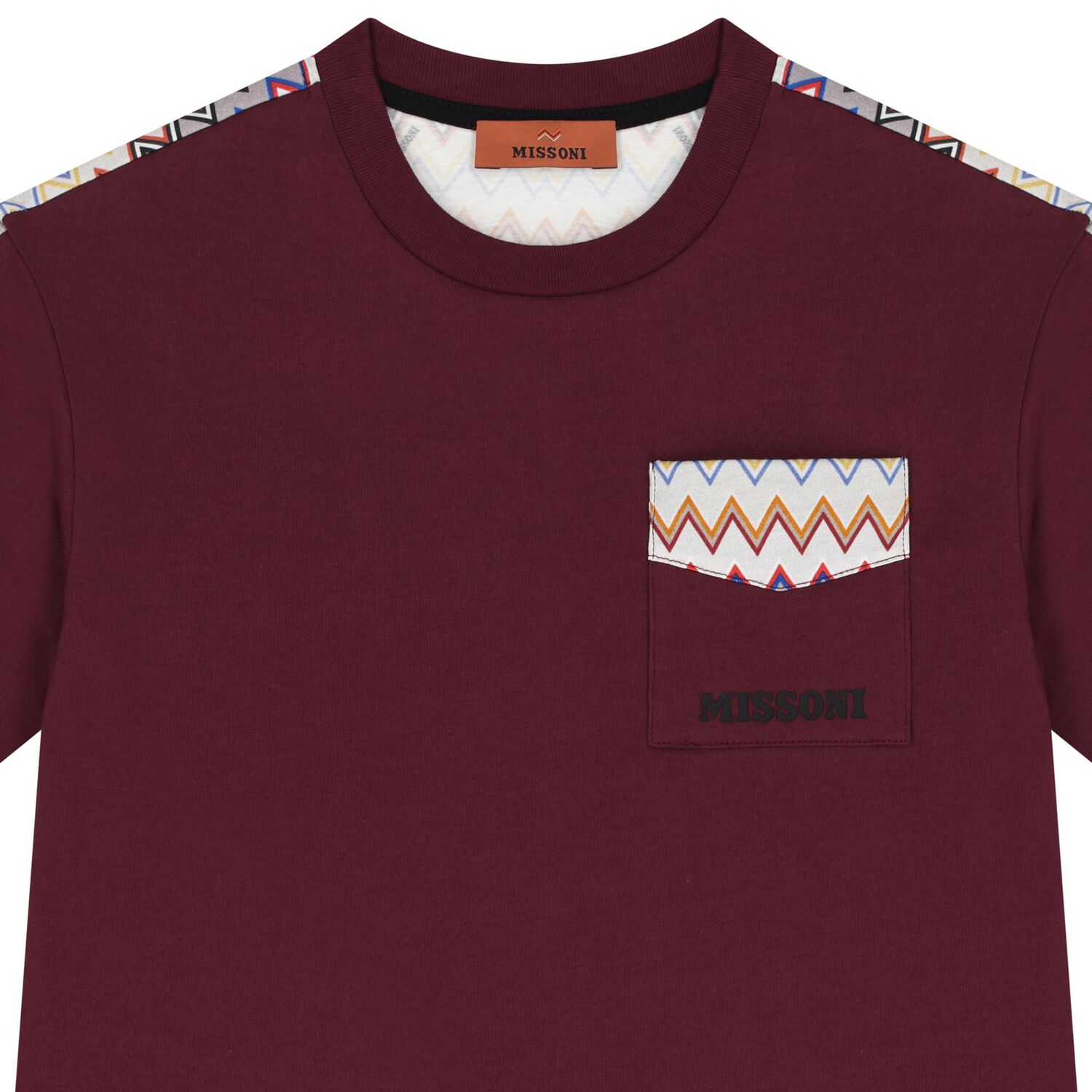 Boys Burgundy Zigzag T-Shirt, 2, hi-res