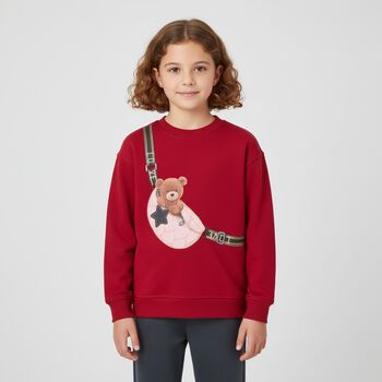 طقم ليجينز للبنات باللون الاحمر والرمادى 