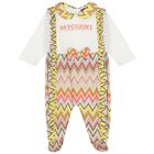 طقم هدايا أفرول بالشعار للبنات باللون الأبيض, 1, hi-res