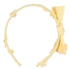 Girls Yellow Bow Headband, 1, hi-res