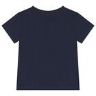 Girls Navy Blue Embellished T-Shirt, 2, hi-res