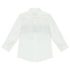 Boys White Logo Shirt, 1, hi-res
