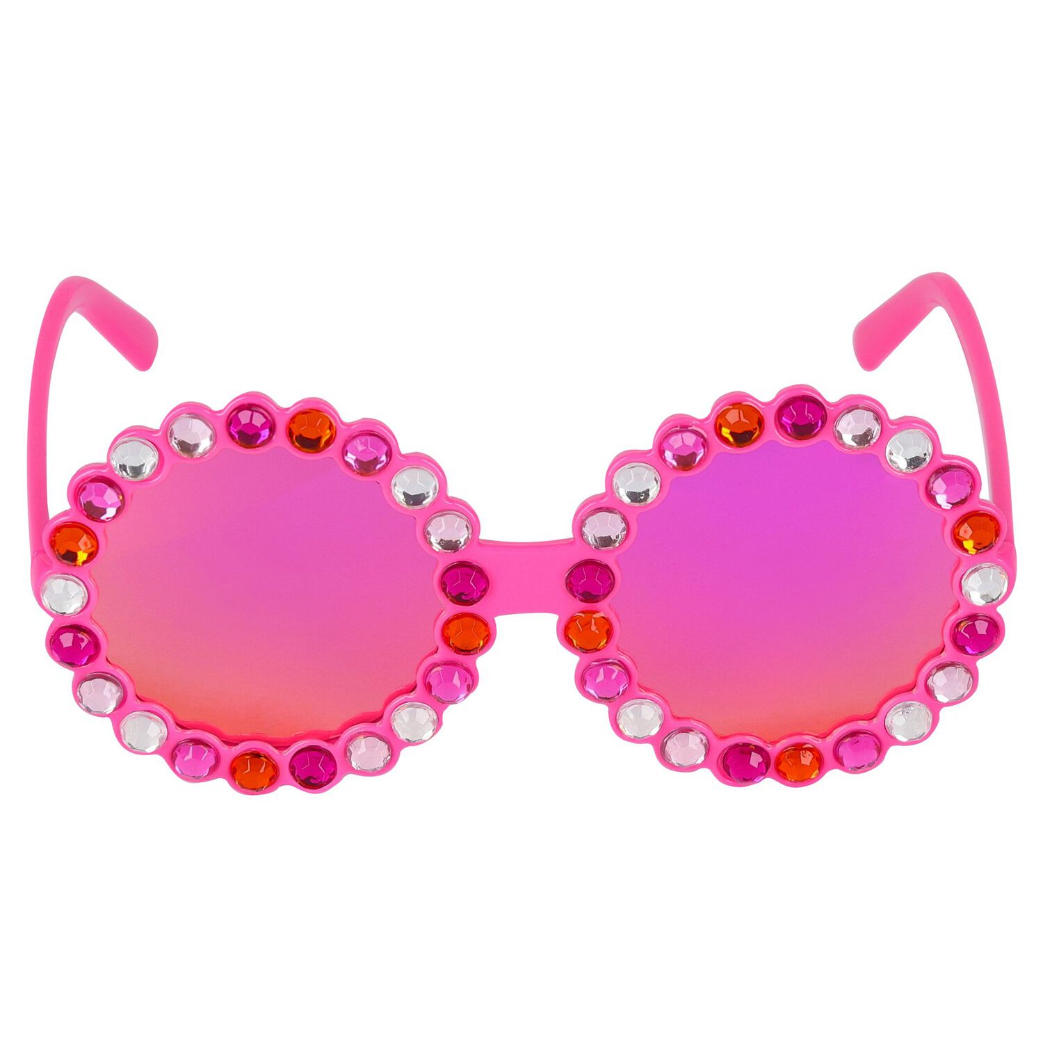 Girls Pink Embellished Sunglasses, 1, hi-res