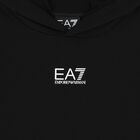 Boys Black Logo Hooded Top, 1, hi-res