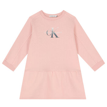 Girls Pink Logo Dress