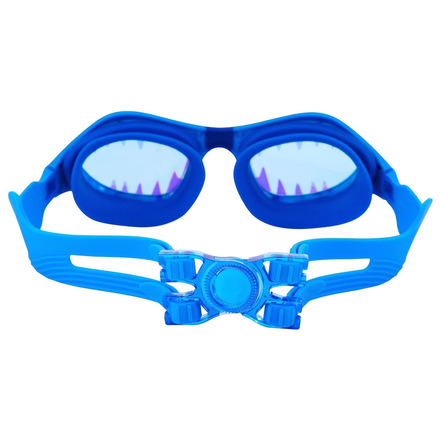 Boys Blue Shark Teeth Swimming Goggles, 1, hi-res