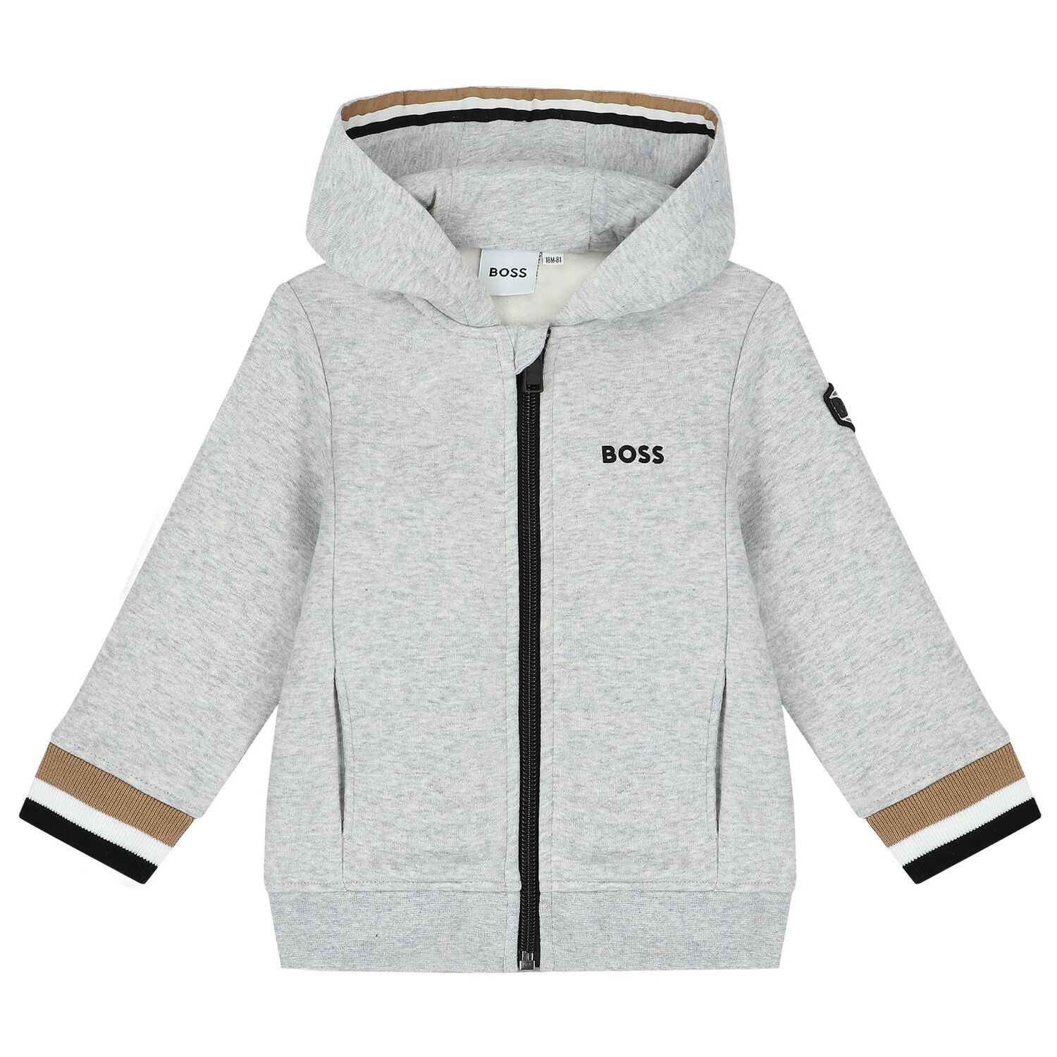 Younger Boys Grey Logo Tracksuit, 1, hi-res