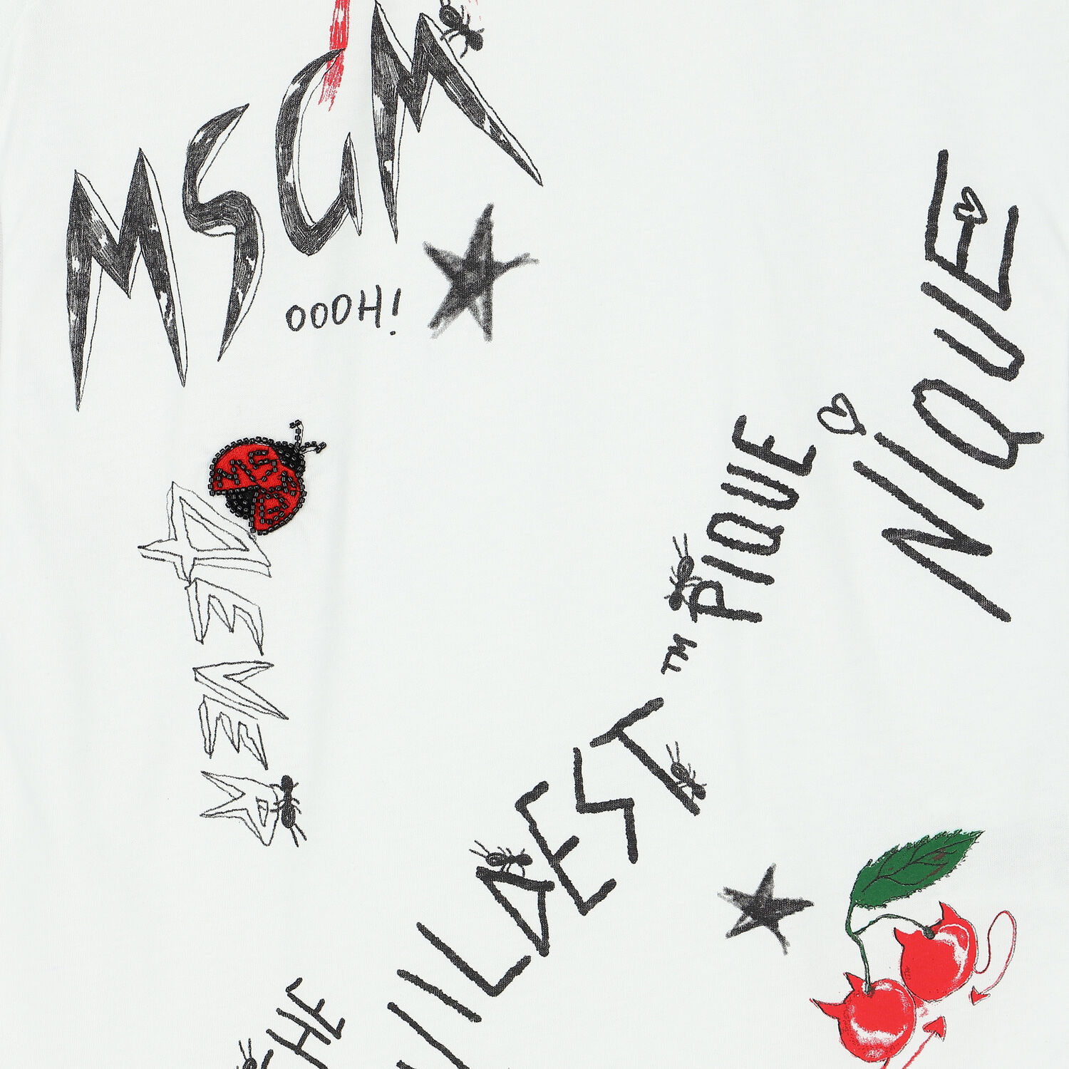 فستان بالشعار باللون الأبيض, 1, hi-res