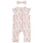 Baby Girls White & Pink Africa Babygrow Gift Set  , 1, hi-res