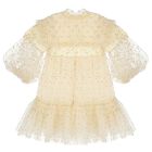 Girls Gold Tulle Dress, 1, hi-res