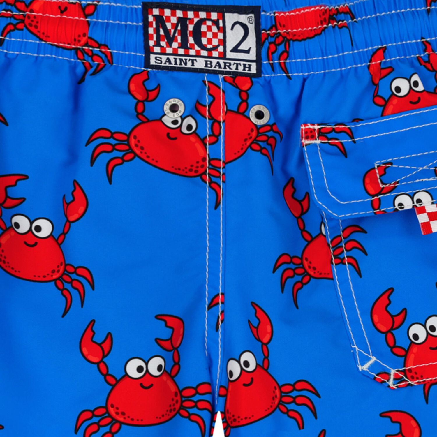 شورت سباحة أولاد بطبعة سرطان البحر باللون الأزرق, 1, hi-res