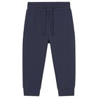 Younger Boys Navy Blue Joggers, 1, hi-res