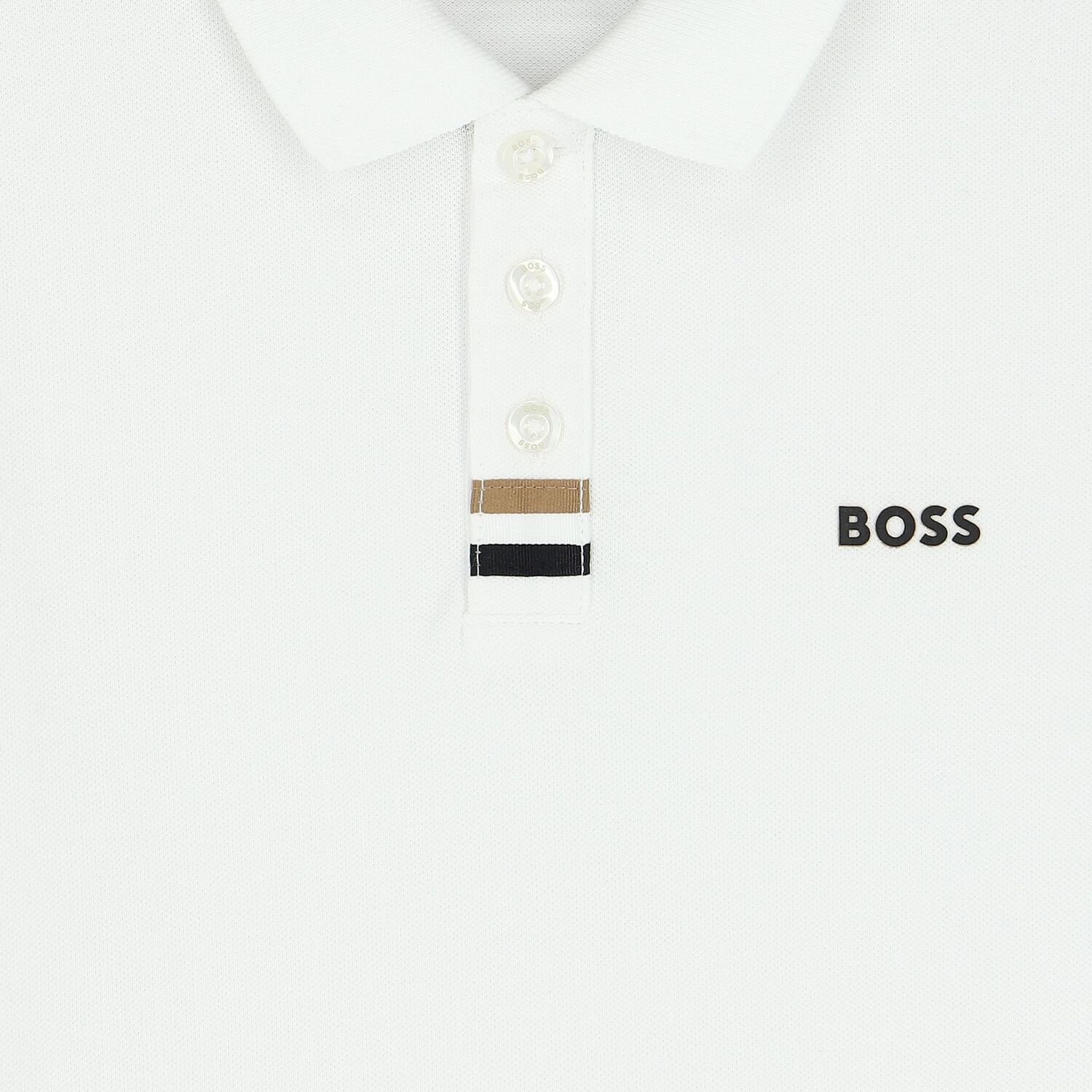 Boys White Logo Polo Shirt, 2, hi-res image number null