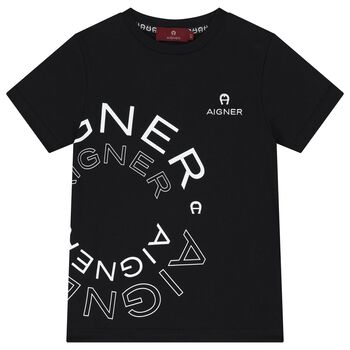 Boys Black Logo T-Shirt