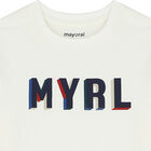 Boys Ivory Logo Long Sleeve Top, 3, hi-res