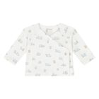 طقم هدايا بدلة أطفال وقبعة بطبعه  دب باللون العاجي والأزرق, 3, hi-res