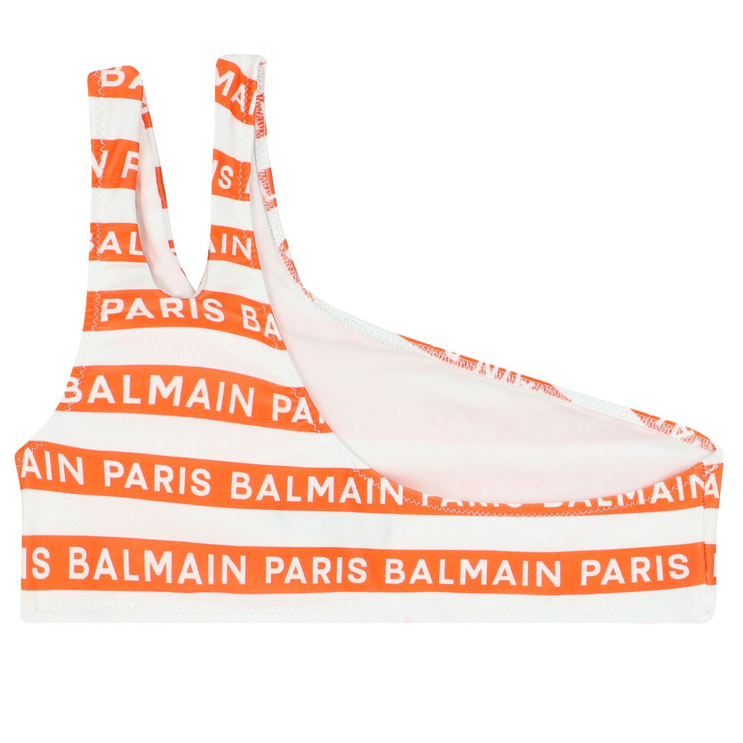 بيكنى بنات مخطط باللون الأبيض والبرتقالى, 1, hi-res