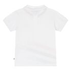 Younger Boys White Logo Polo Shirt, 1, hi-res