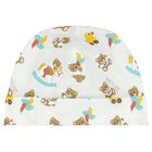 Ivory Teddy Bear Logo Babygrow Gift Set, 1, hi-res