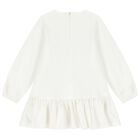 Girls Ivory Geo Map Bow Dress, 1, hi-res