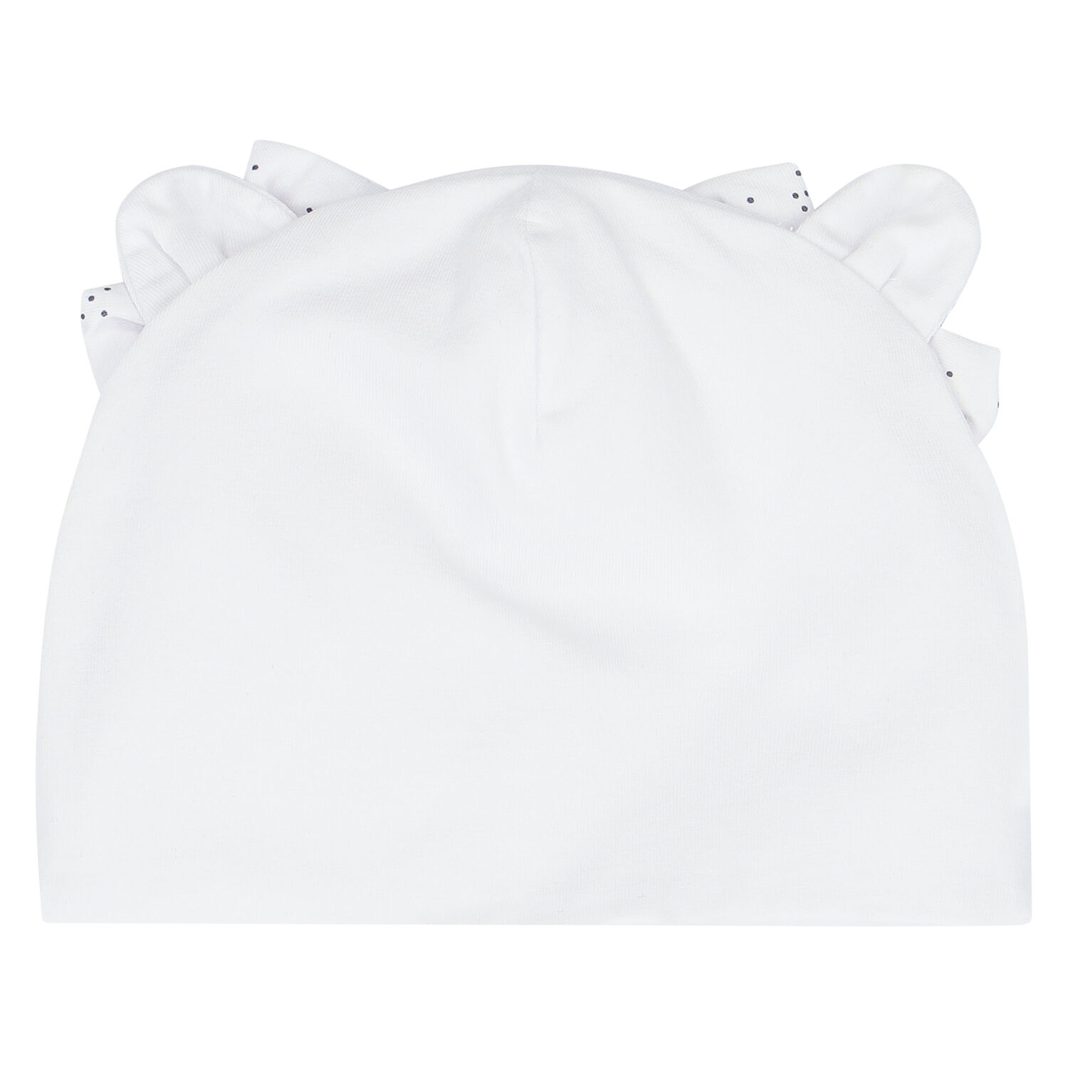 Baby Girls White Bow Hat, 1, hi-res