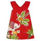 Girls Red Animal Dress, 1, hi-res