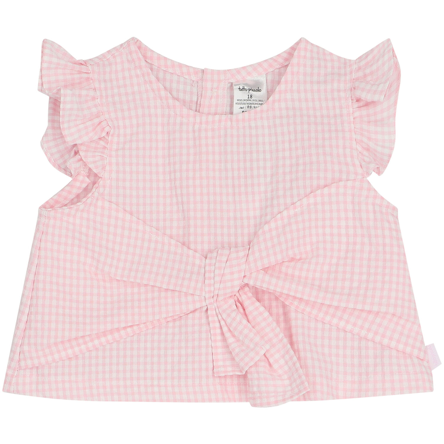 Younger Girls Pink Gingham Shorts Set, 1, hi-res
