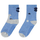 Baby Boys Blue Socks, 1, hi-res