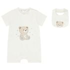 Ivory Teddy Bear Romper Gift Set, 1, hi-res