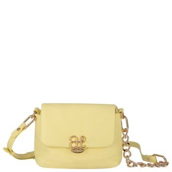 Girls Yellow Leather Handbag