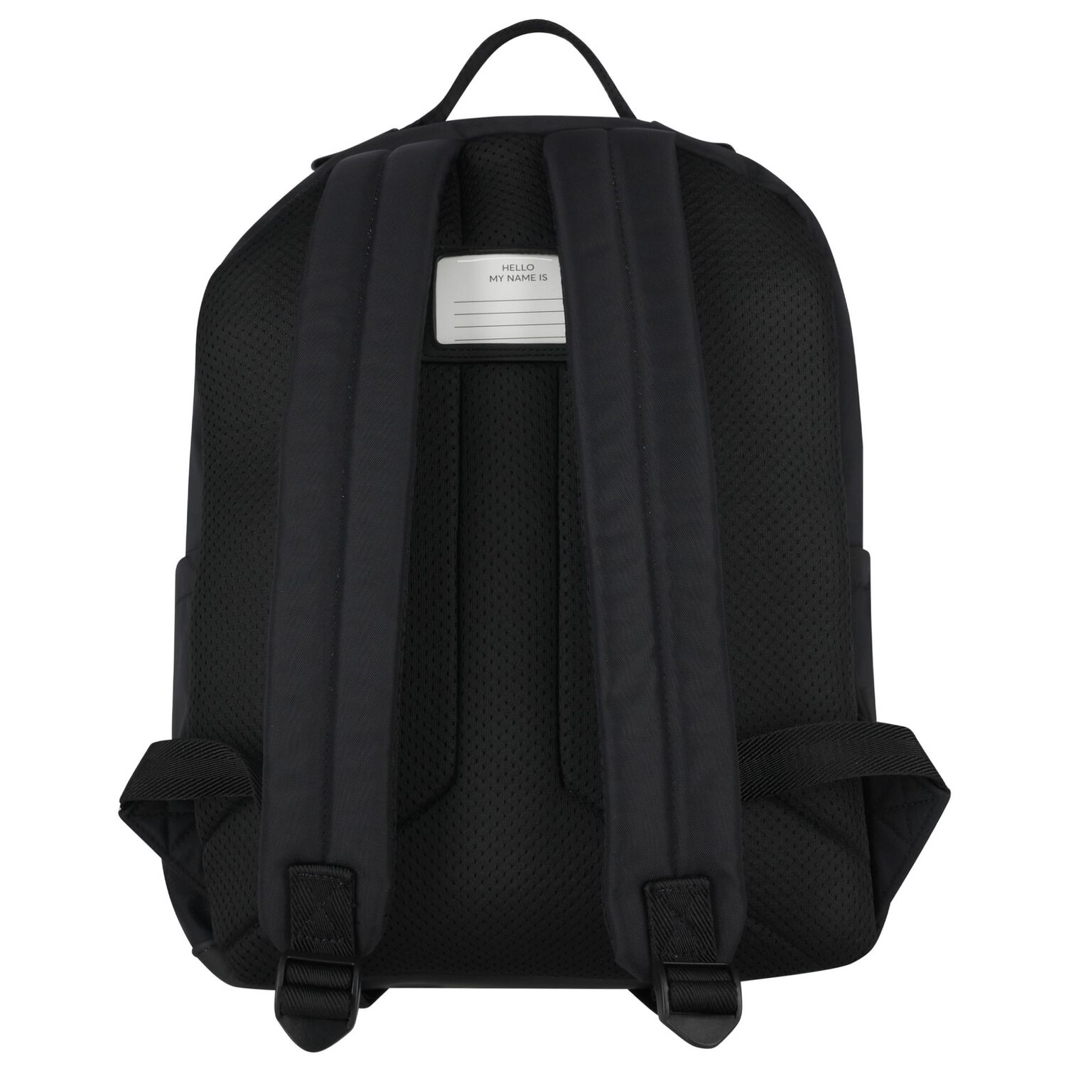 Boys Black Canvas Backpack, 1, hi-res