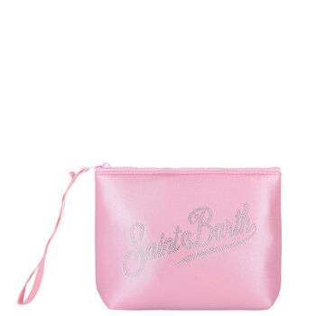Girls Pink Logo Pouch