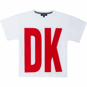 DKNY Boys White Logo T-Shirt, 1 Boys White Logo T-Shirt