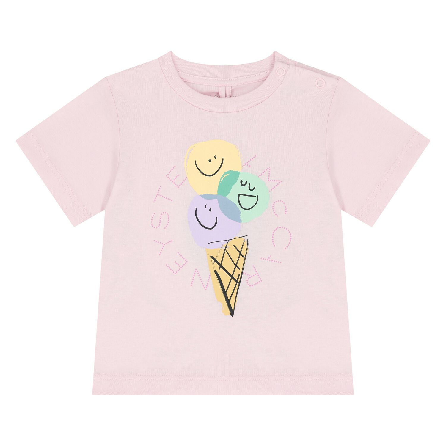 Younger Girls Pink Logo Ice Cream T-Shirt, 1, hi-res image number null