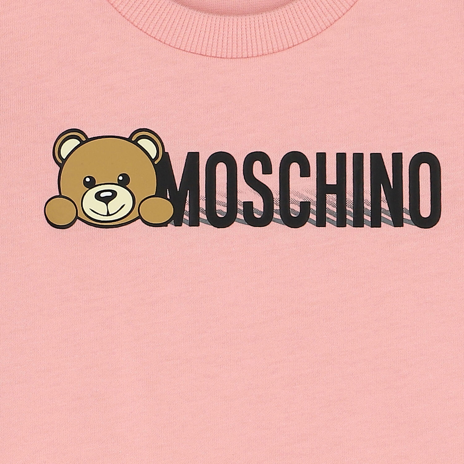 Pink Teddy Bear Logo Long Sleeve Top, 1, hi-res