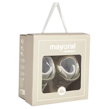 Baby Boys Beige & Ivory Pre Walker Trainers